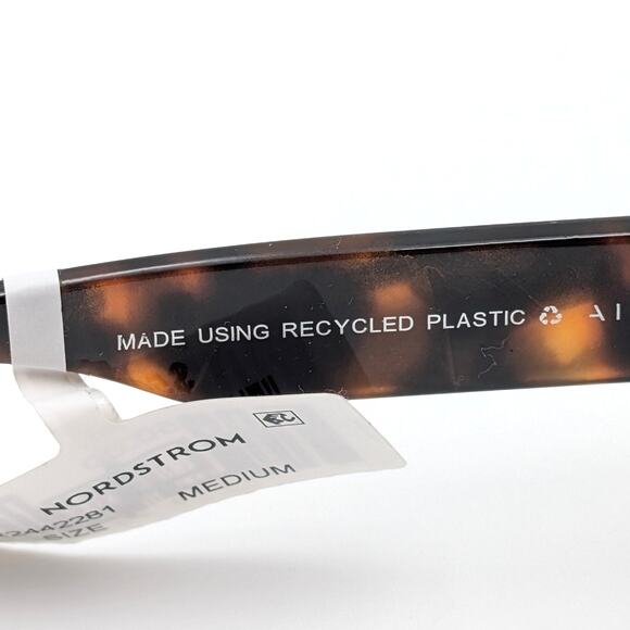 Aire Ascendant Rectangle Sunglasses Dark Tort Frame W/ Brown Mono Lens Size M - Picture 4 of 7